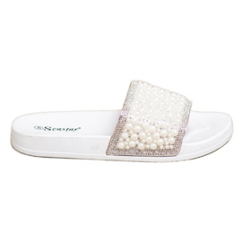 Seastar Pantofole Eleganti Con Perle bianca