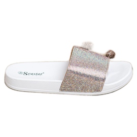 Seastar Pantofole Con Cristalli bianco