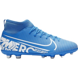 Nike Mercurial Superfly 7 Club FG / MG Jr AT8150-414 scarpe da calcio blu