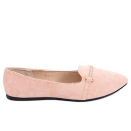 Mocassini rosa mandorla punta 3C-6 Pink