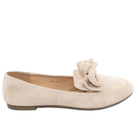 Mocassini da donna beige 9086 Beige
