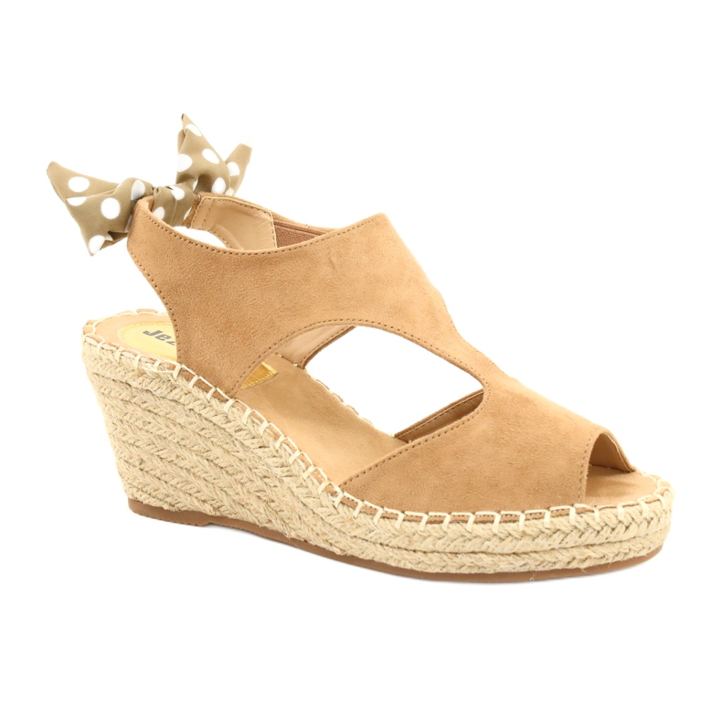 Sandali espadrillas beige con fiocco da donna Jezzi 21SD98-3593