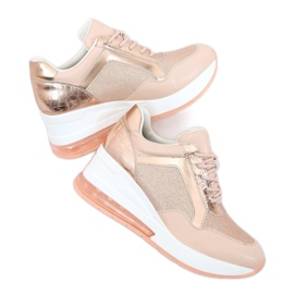 Rosa RQ288 Scarpe sportive rosa con zeppa nascosta