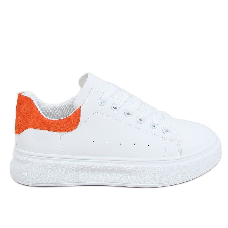 Sneakers donna bianche e arancioni A88-63 Orange bianca arancia