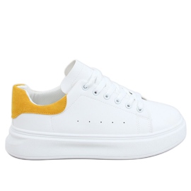 Sneakers da donna bianche e gialle A88-63 Yellow bianco giallo