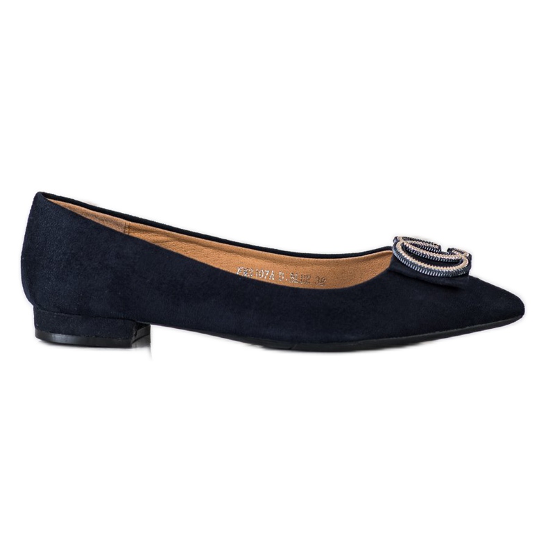 Fama Ballerina elegante con ornamento blu navy