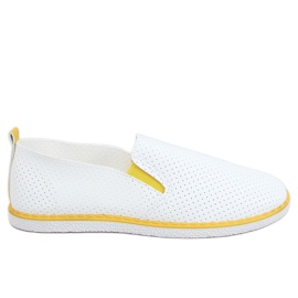 Sneakers slip-on bianche AA620 Gialle bianca