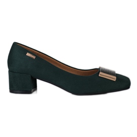 Décolleté con tacco basso Sergio Leone verde