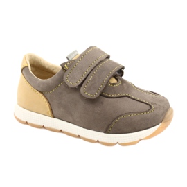 Mazurek Scarpe per ragazzi in pelle 1362 in velcro marrone