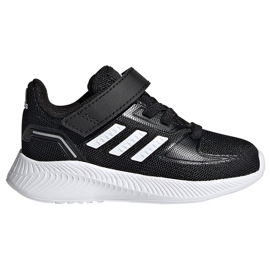 Adidas Runfalcon 2.0 I scarpe da bambino nere e bianche FZ0093 bianco nero