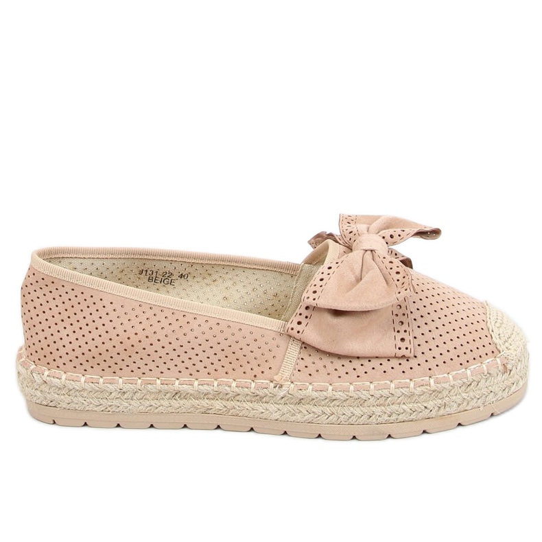 Espadrillas da donna beige e rosa J131-22 Beige