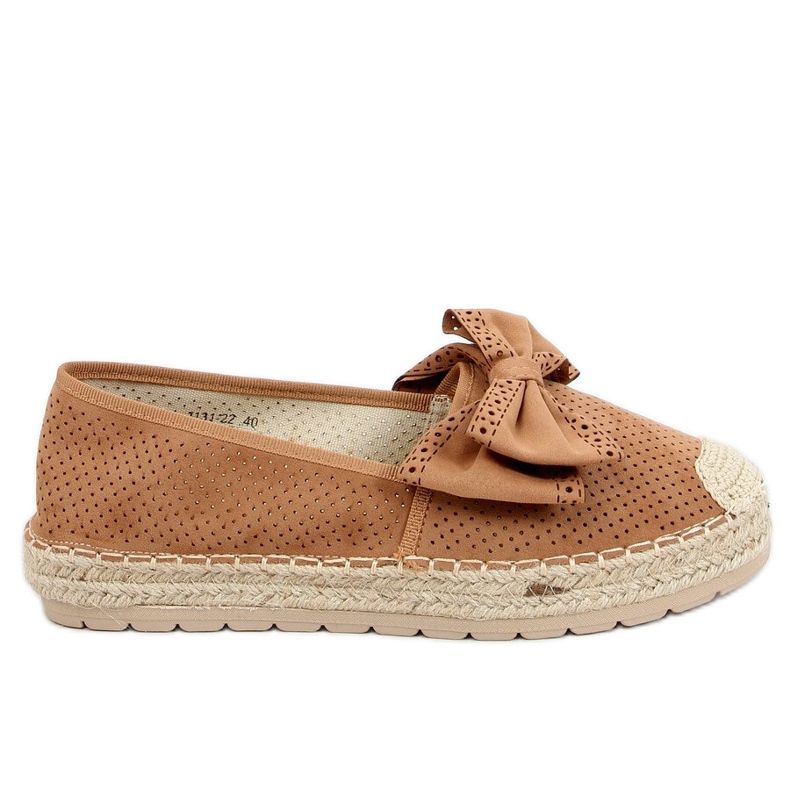 Espadrillas da donna cammello J131-22 Camel marrone
