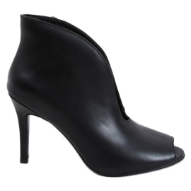 Stivali neri open toe 9501 Black nero