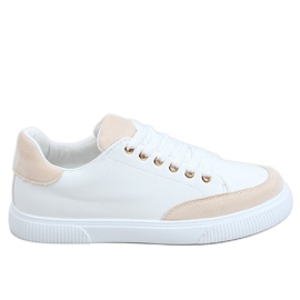 Sneakers da donna bianche 6110 Beige bianca