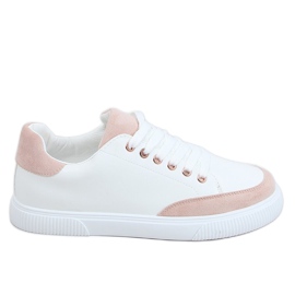 Sneakers da donna bianche 6110 Rosa bianco