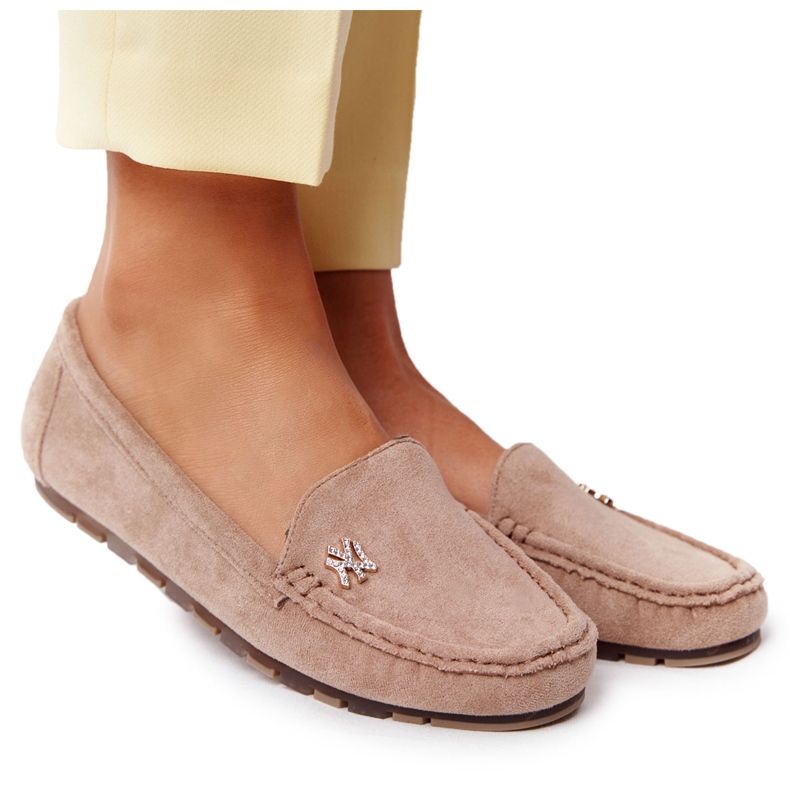 PS1 Mocassini Donna Scamosciati Beige Madelyn