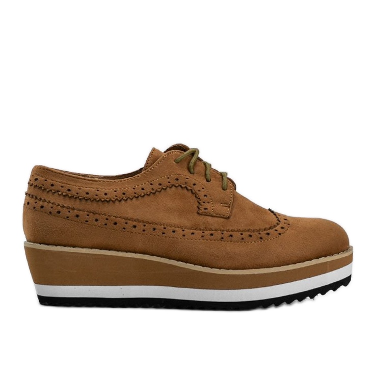Scarpe in camoscio marrone con suola alta Camryn