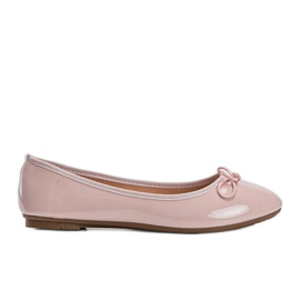 Ballerine laccate rosa con fiocco Lesley