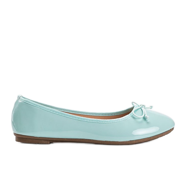 Ballerine laccate verdi con fiocco Lesley verde