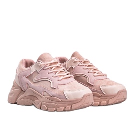 Sneaker Abbie rosa in ecopelle scamosciata