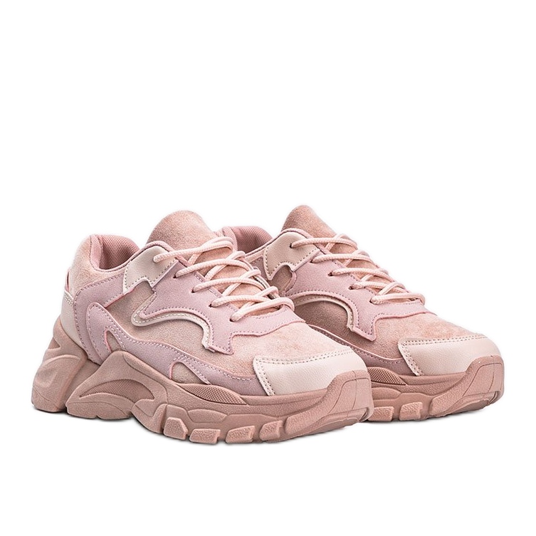 Sneaker Abbie rosa in ecopelle scamosciata