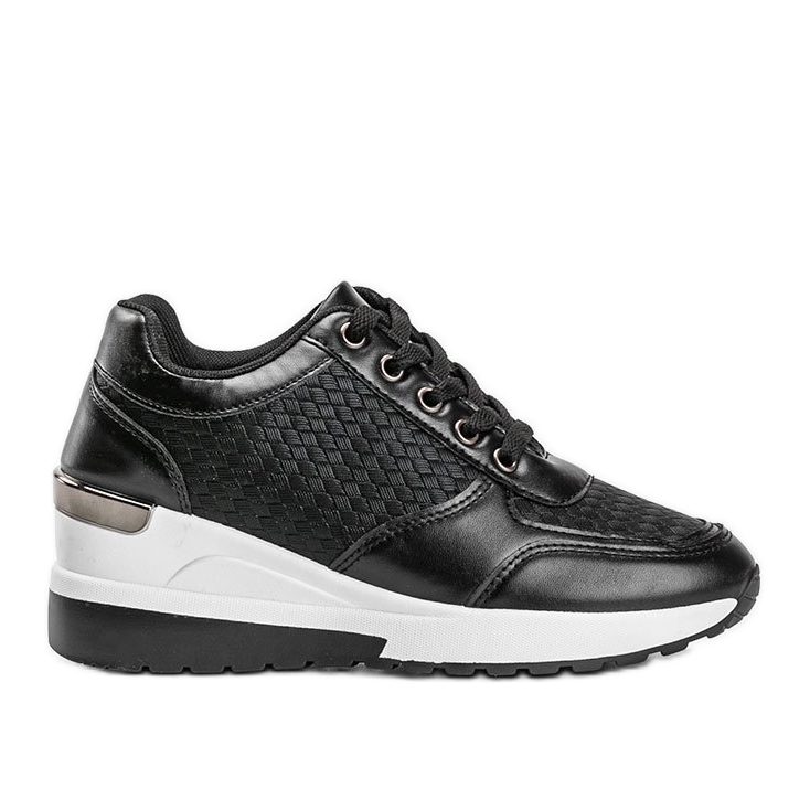 Sneakers nere lucide sulla zeppa Mara nero