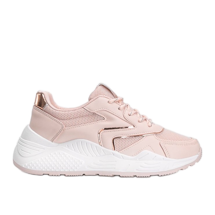 Chunky sneakers rosa con dettagli Kenna metallici