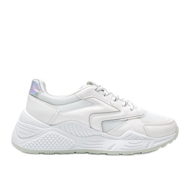 Chunky sneakers bianche con dettagli Kenna metallici bianca