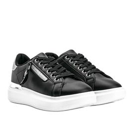 Sneakers nere con zip decorativa Kiana nero