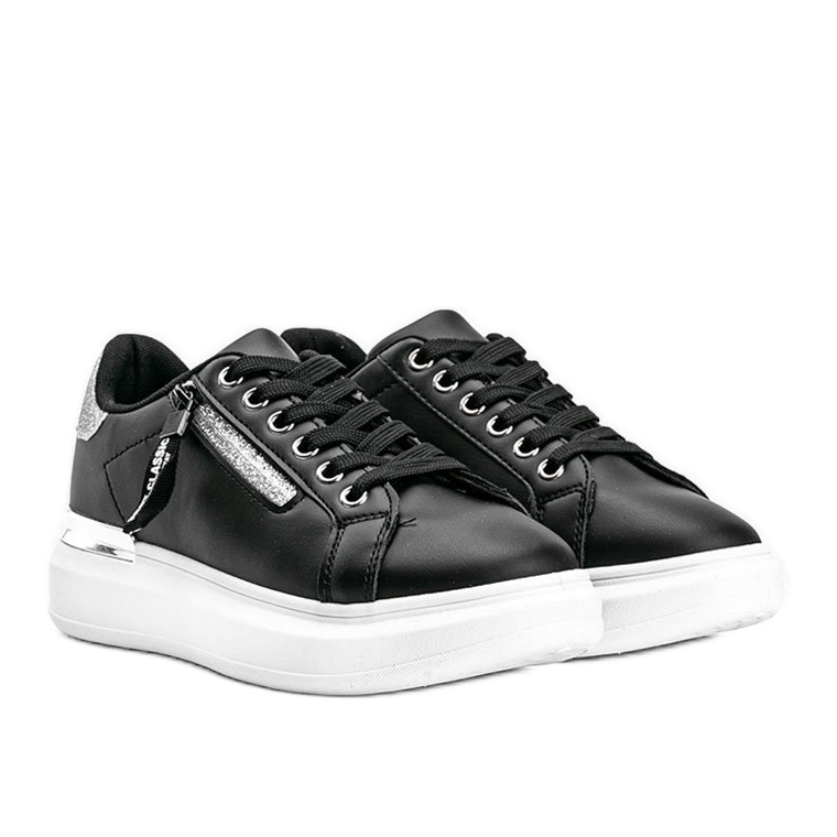 Sneakers nere con zip decorativa Kiana nero