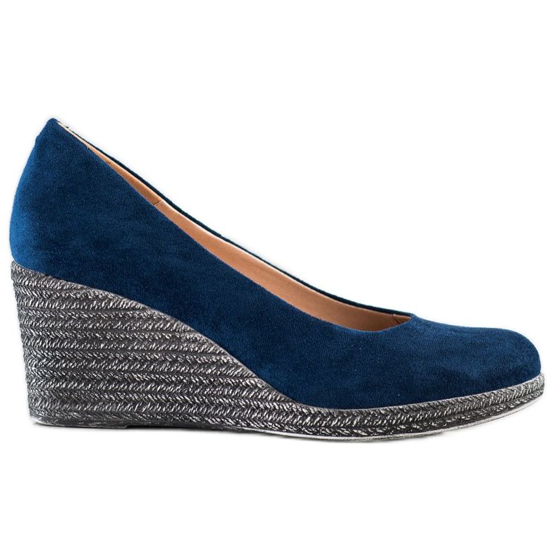 Décolleté VINCEZA in camoscio blu