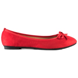 Clowse Ballerina Classica In Pelle Scamosciata rosso