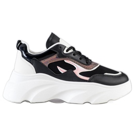 SHELOVET Scarpe da ginnastica alla moda bianco nero