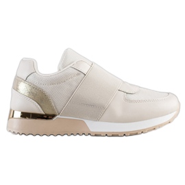 SHELOVET Eleganti scarpe da ginnastica slip-on beige