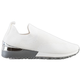 SHELOVET Sneakers in tessuto traforato bianco