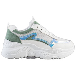 SHELOVET Sneakers Con Inserti Verdi bianco verde