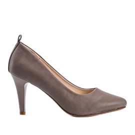 Décolleté grigie su tacco Felicity beige grigio