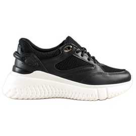 Weide Sneakers Nere Con Glitter nero