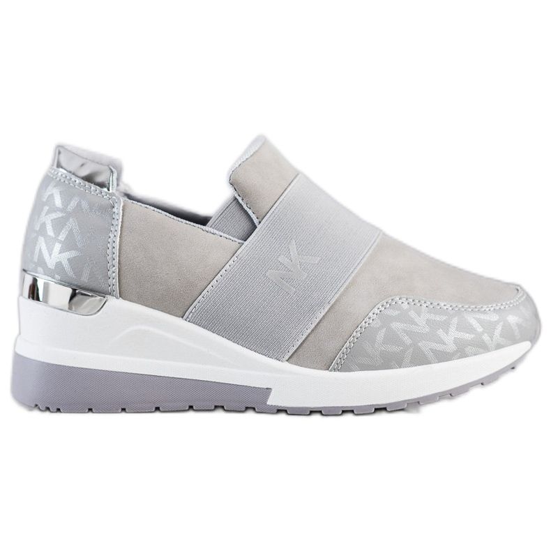 SHELOVET Sneakers grigie senza lacci grigio