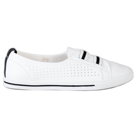 SHELOVET Sneakers basse senza lacci bianca