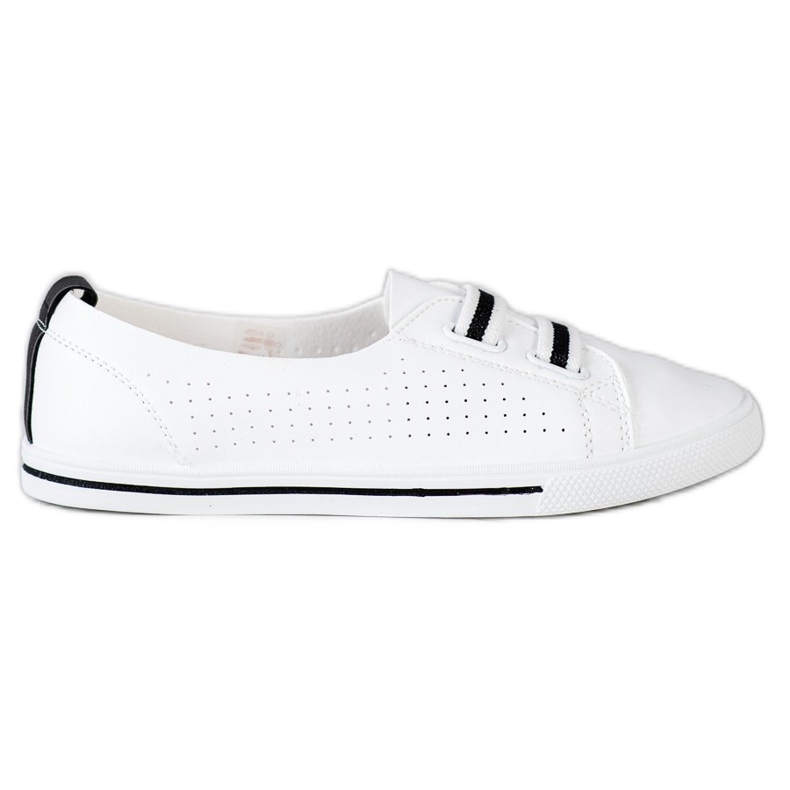 SHELOVET Sneakers basse senza lacci bianca