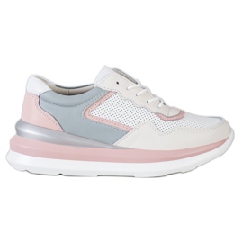 ARTIKER Sneakers in pelle sulla piattaforma multicolore
