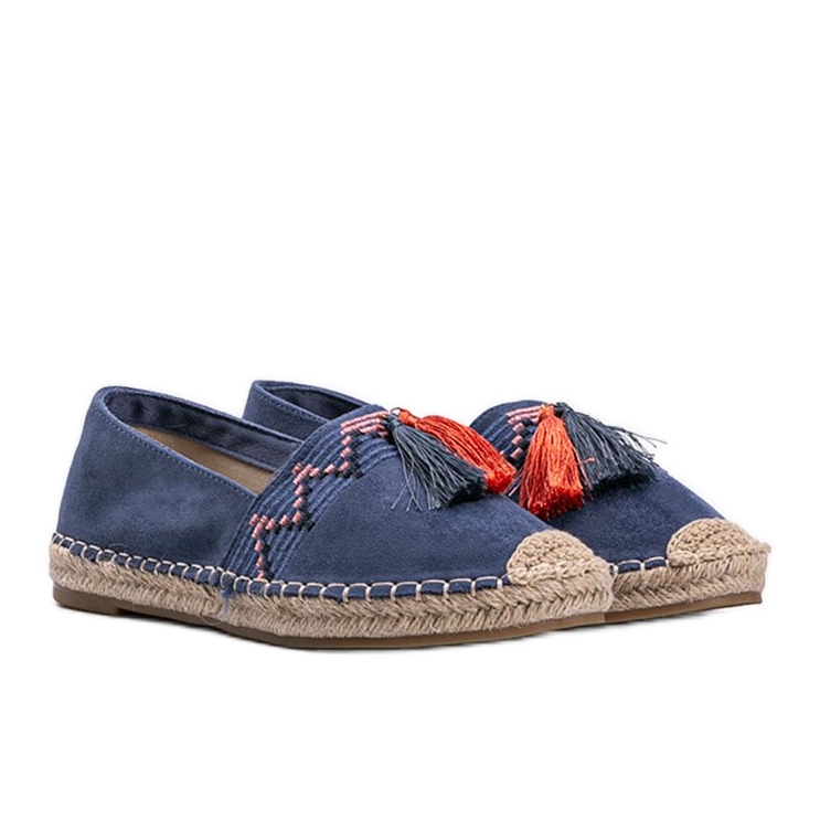 Espadrillas Alyana con frange blu