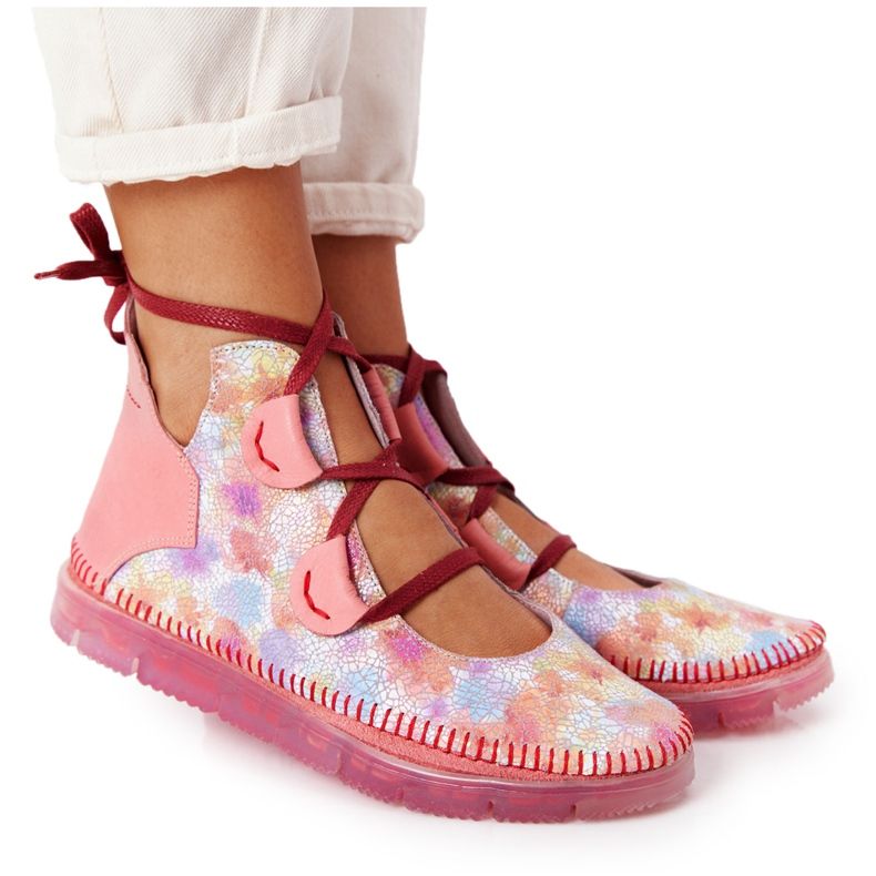 Stivali da donna in pelle Maciejka Rosa 04457-15 multicolore