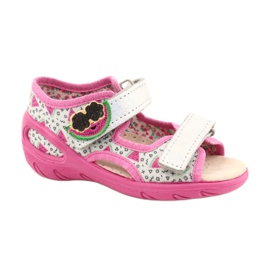 Sandali Befado scarpe per bambini 065P148 rosa d'argento grigio