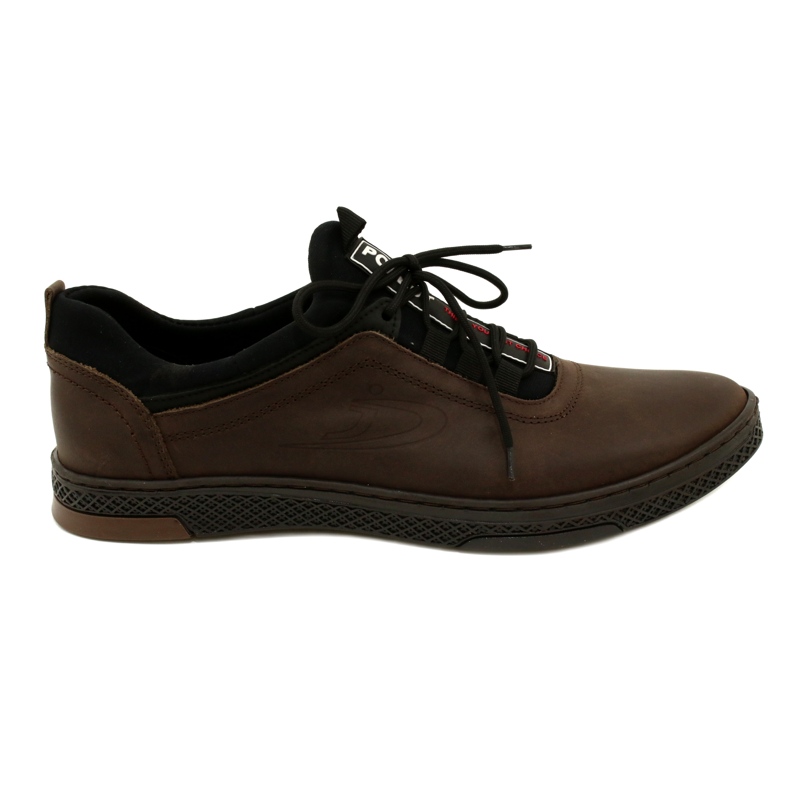 Polbut Scarpe casual da uomo in pelle K24 marrone