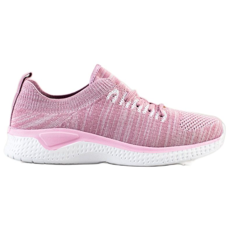 SHELOVET Scarpe sportive stringate rosa