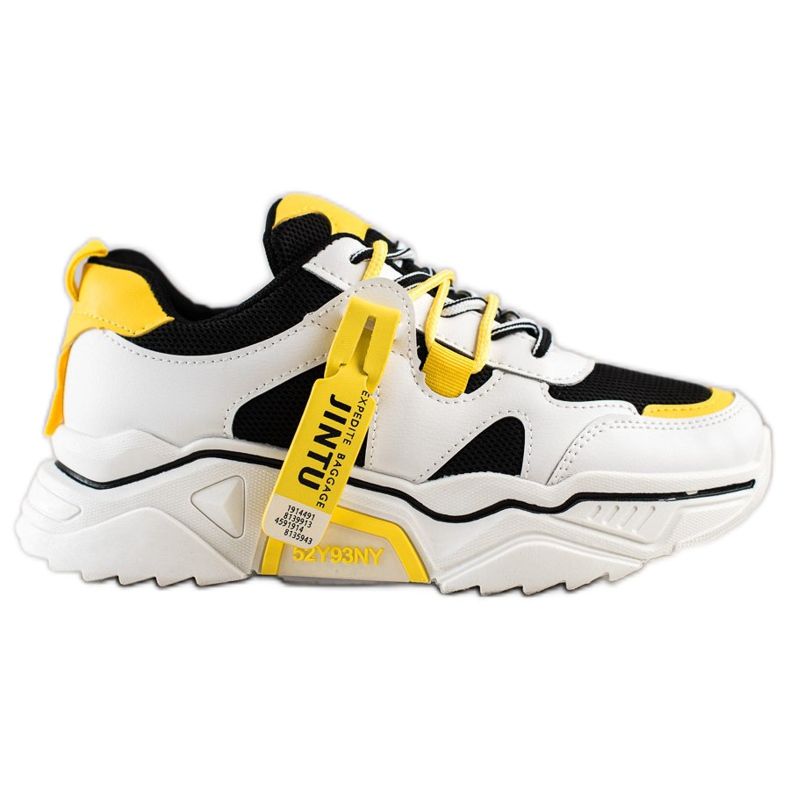 Weide Sneakers con lacci alla moda bianca nero multicolore