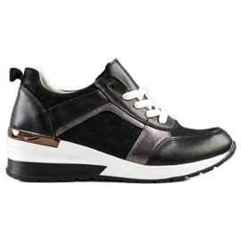 VINCEZA Sneakers Glitter nero