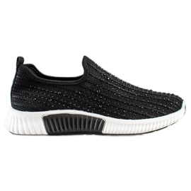 SHELOVET Slipon Con Cristalli nero